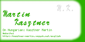 martin kasztner business card